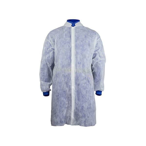 Viesu apmetnis/halāts PP, ar uzlīmēm, balts, ABENA (1gab) - Image 1