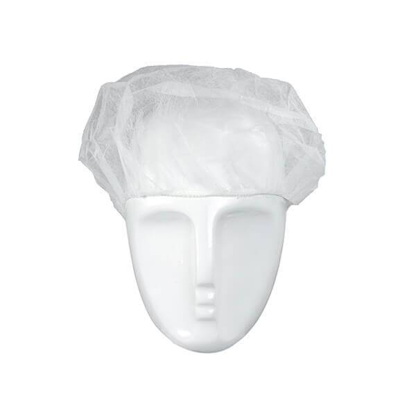 Vienreizlietojamas cepurītes, berete, balta (100gab) - Image 1