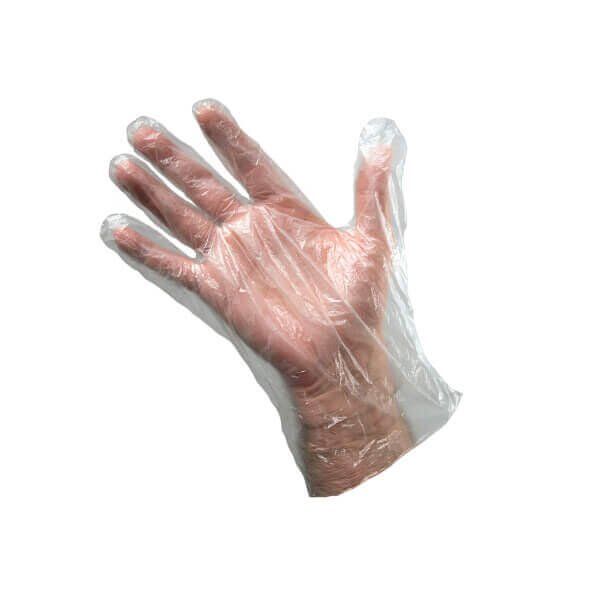 Vienreizlietojami polietilēna cimdi, caurspīdīgi, piekarami (100gab) - Image 1