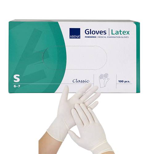 Abena vienreizlietojamie lateksa cimdi (100 gab.) - Image 1