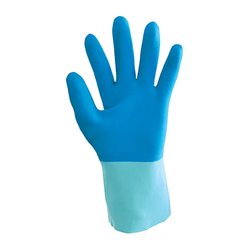 Polyco Taskmaster 850 vienreizlietojamie lateksa cimdi, zili, 30cm garuma - Image 1