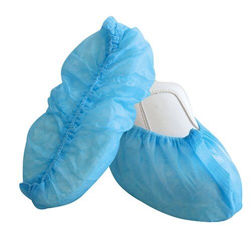 Vienreizlietojamie apavi Hygomat dozatoriem neslīdoša zole ar gumijas joslu, PP 46x15 cm, zila krāsa, 100 gab. - Image 1