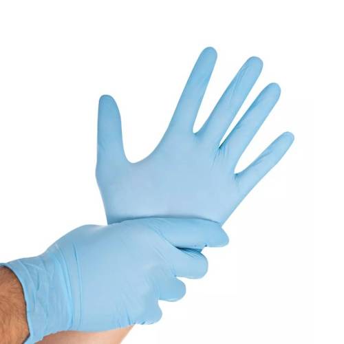 Vienreizlietojamie nitrila cimdi HYGOSTAR, zili, palielināti, XXL (90 gab.) - Image 1