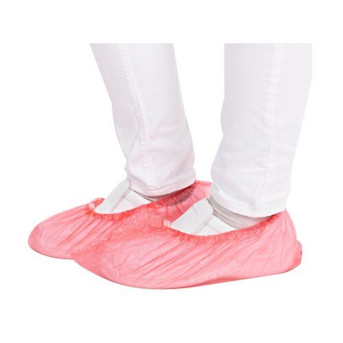 Bahilas, apavu pārvalki, CPE, 15x41 cm, zemi, sarkani, (100 gab.) - Image 1