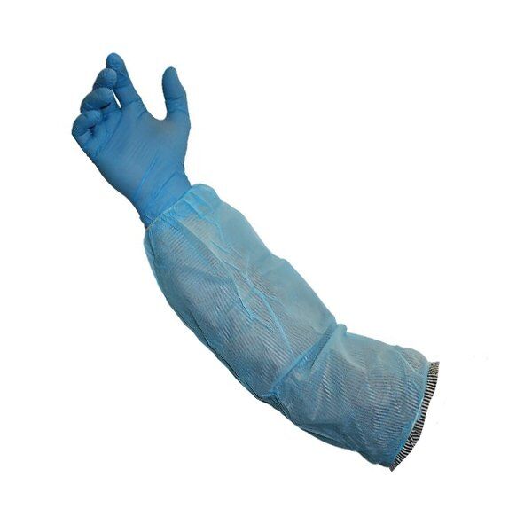Vienreizējās lietošanas aizsarguzmavas rokām, zils, (100gab) - Image 1