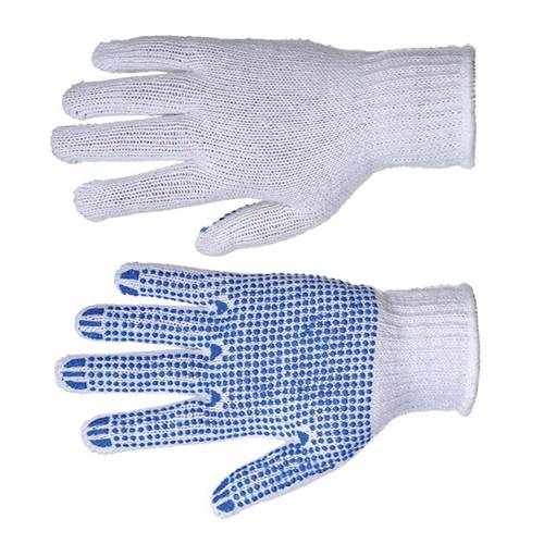 Punktu adīti kokvilnas cimdi (12 pāri) - Image 1