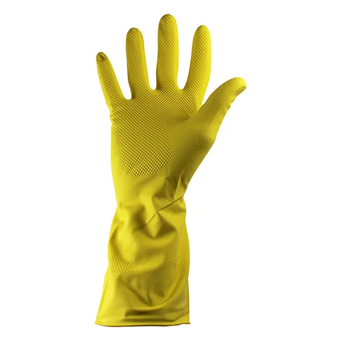 Polyco lateksa sadzīves cimdi Shield GR01 (0,4mm biezuma), (dzelteni, zili), (1 pāris) - Image 1