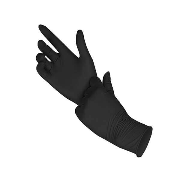 juodos-nitrlins-pirtins.jpg TopGlove Screen touch vienreizlietojamie nitrila cimdi, melni S/M/L/XL (100 gab.) - Image 1