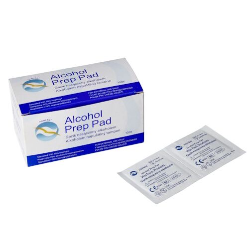 Spirta salvetes dezinfekcijai, Alcohol Prep Pad (100 gab.) - Image 1