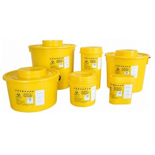 Medicīnisko atkritumu konteiners 0,7 l / 1,0 l / 2,0 l / 5,0 l / 10 l (dzeltens) - Image 1